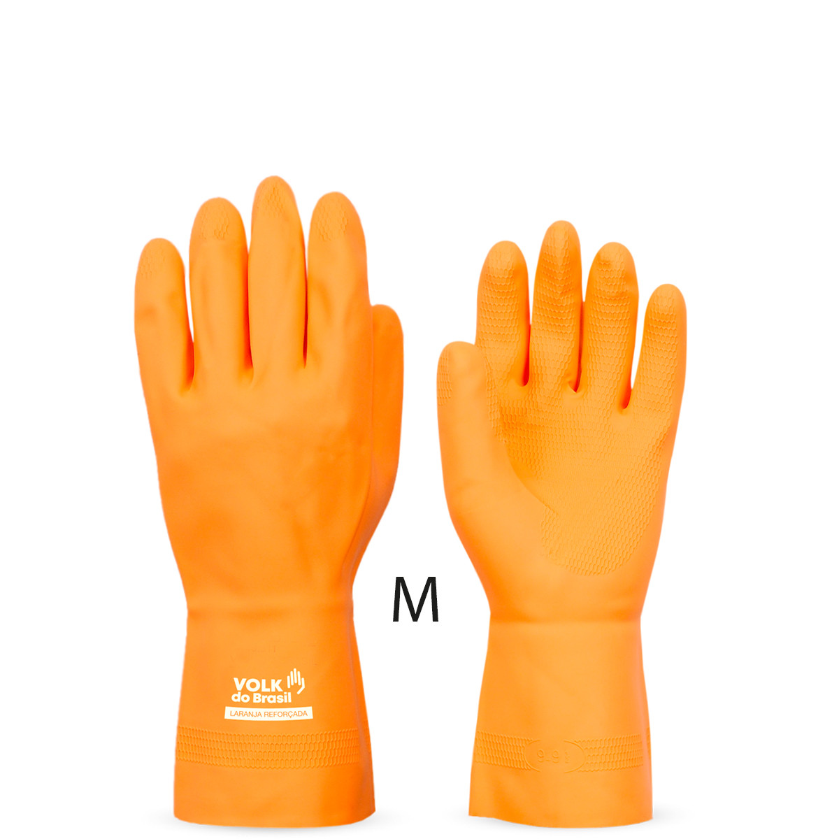 LUVA BORRACHA REFORCADA LARANJ